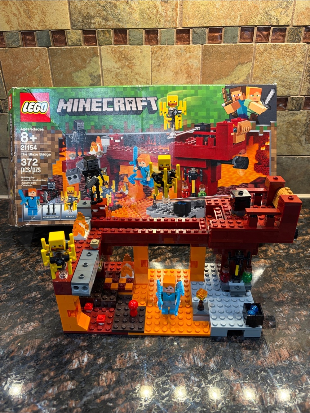 LEGO Minecraft The Blaze Bridge Set 372 Pieces Ages 8+ #21154
